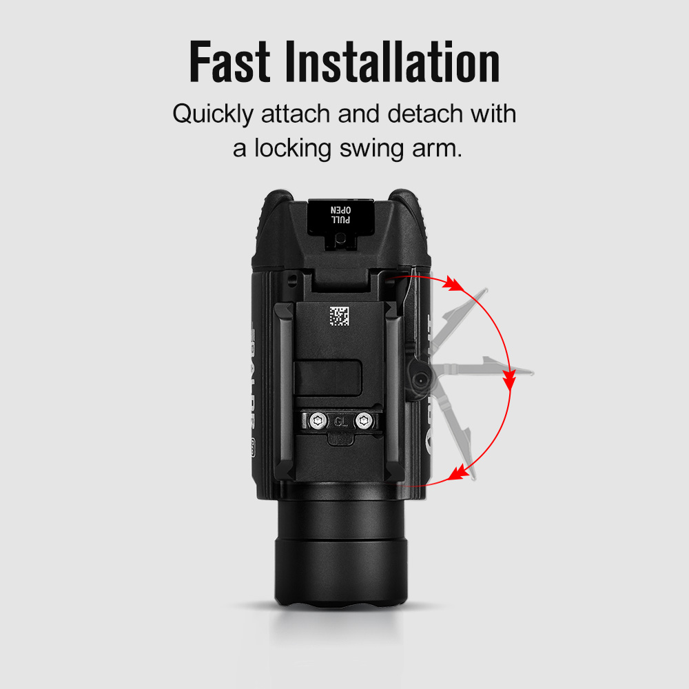 Baldr Pro mounted on rail