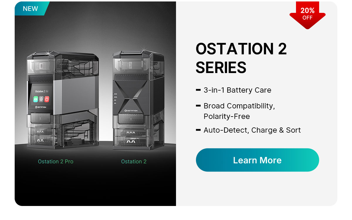 Ostation 2 Series: Ostation 2 and Ostation 2 Pro smart 3-in-1 battery care station