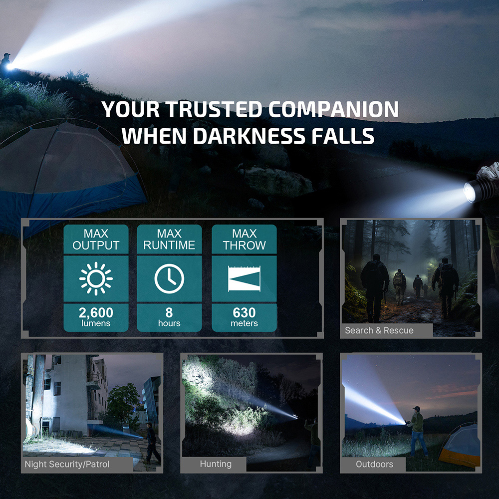 Warrior X 4 tactical flashlight outdoors